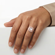 Pink Cabochon Ring in 18K Rose Gold